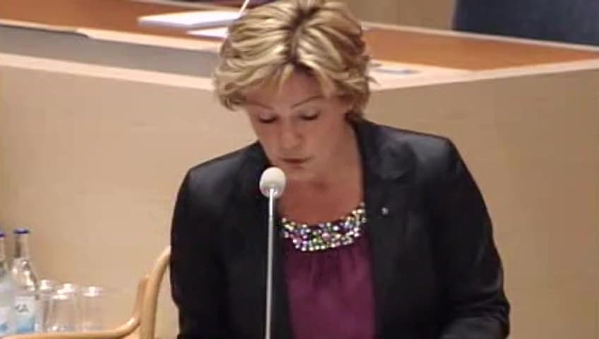 Stillbild från Interpellationsdebatt, Resurser till kvinnojourer