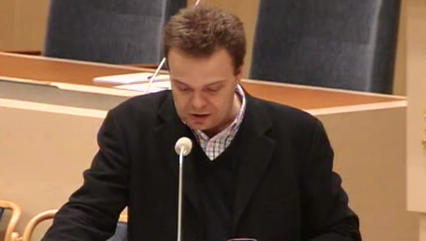 Stillbild från Interpellationsdebatt, Risker för liv och hälsa av dålig arbetsmiljö