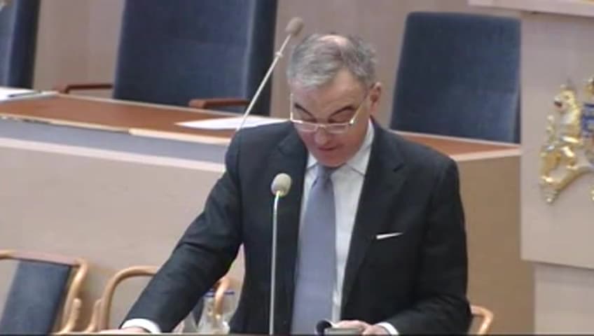 Stillbild från Interpellationsdebatt, Tjärnö som självständig organisation