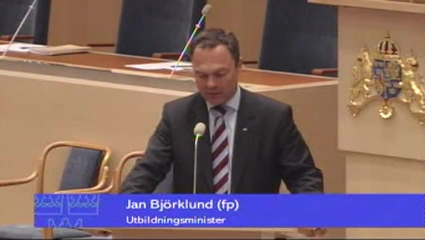 Stillbild från Interpellationsdebatt, Barnkonventionen i förskolan