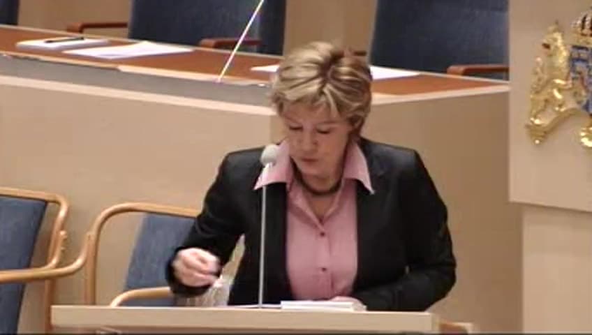 Stillbild från Interpellationsdebatt, Missbruk av dopningspreparat