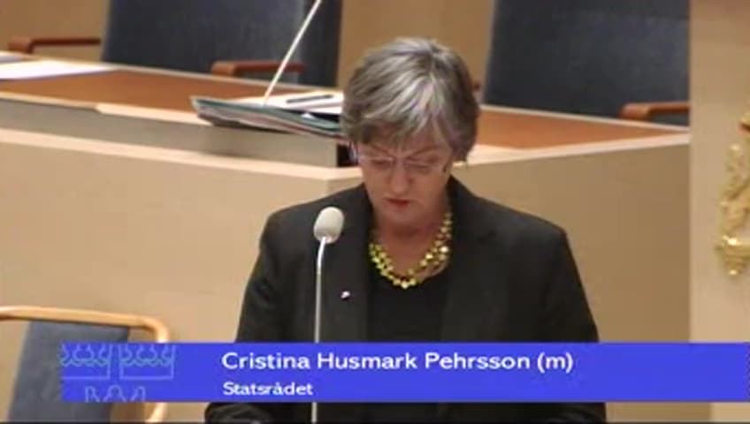 Stillbild från Interpellationsdebatt, Nedskärningar på Försäkringskassan