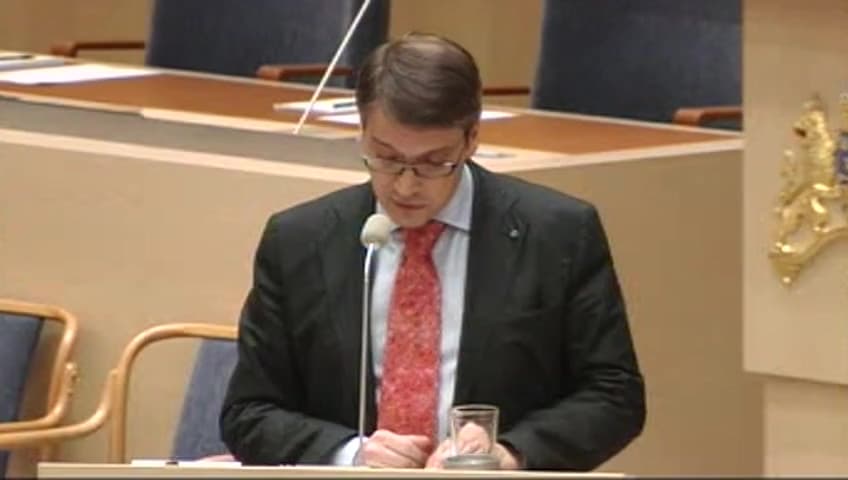 Stillbild från Interpellationsdebatt, Barnfattigdom