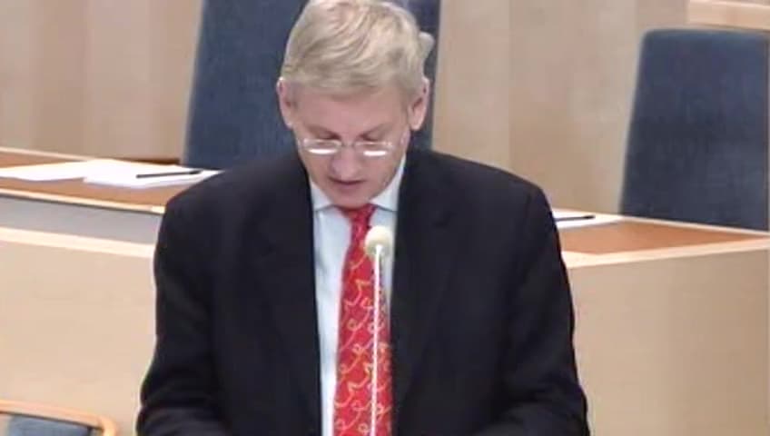 Stillbild från Interpellationsdebatt, Sveriges engagemang för demokratin i Colombia
