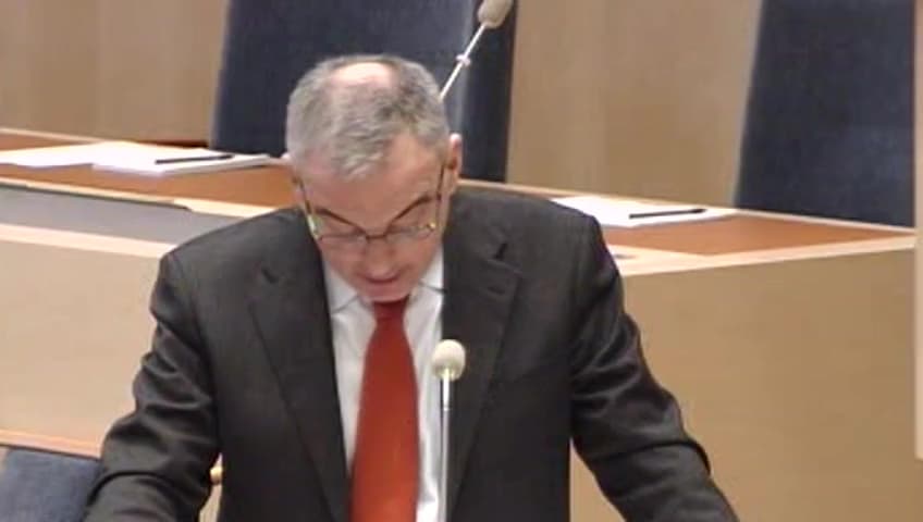 Stillbild från Interpellationsdebatt, Arbetslivsforskningen