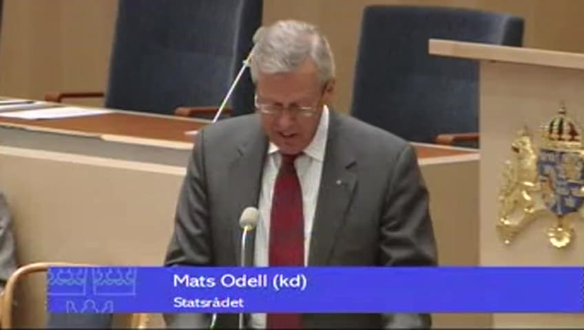 Stillbild från Interpellationsdebatt, Rådet för minskat statligt ägande