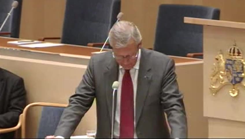 Stillbild från Interpellationsdebatt, Utförsäljningen av Vasakronan