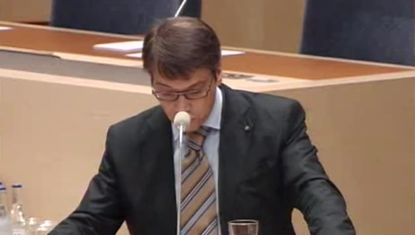 Stillbild från Interpellationsdebatt, Legitimation för kuratorer i sjukvården