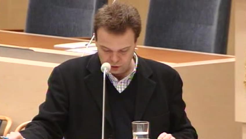 Stillbild från Interpellationsdebatt, Ytterligare besparingar på Arbetsmiljöverket
