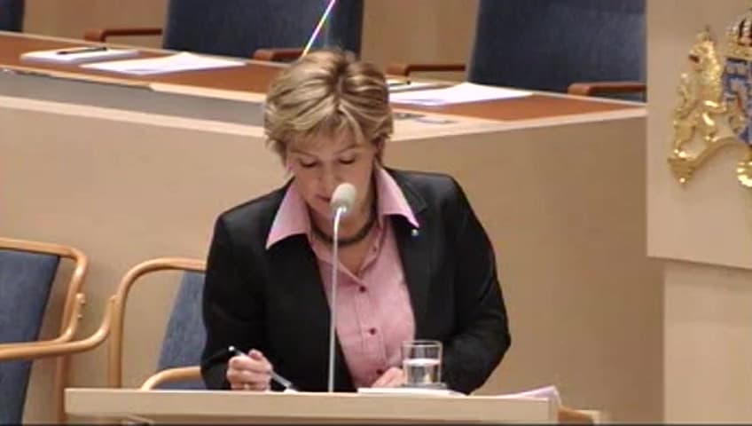 Stillbild från Interpellationsdebatt, Insatser för att motverka prostitution