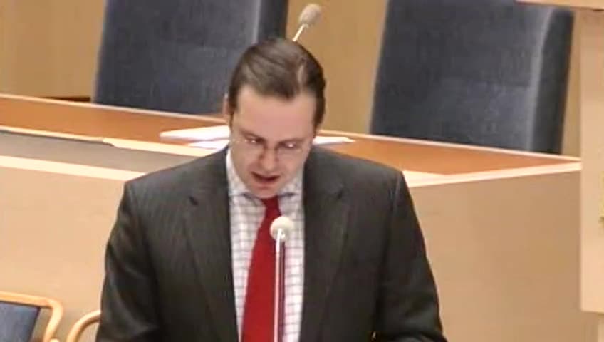 Stillbild från Interpellationsdebatt, Regeringens förlorade förtroende