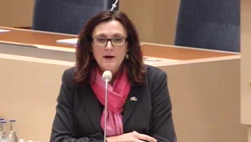 Stillbild från Interpellationsdebatt, Genomförande av EU:s klimatpolitik