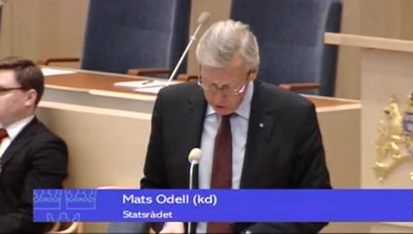 Stillbild från Interpellationsdebatt, Minskande antal lediga hyresrätter