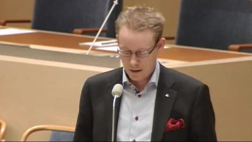 Stillbild från Interpellationsdebatt, Avvisningar till Grekland enligt Dublinförordningen