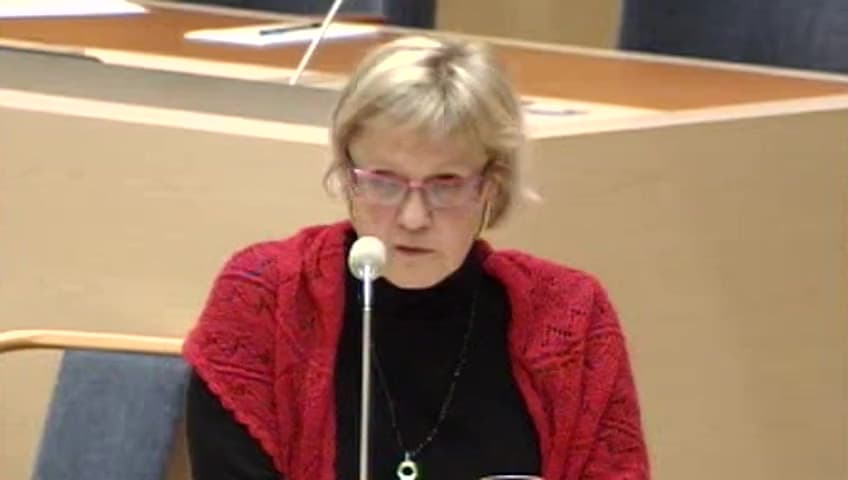 Stillbild från Interpellationsdebatt, Genomfartstrafikens konsekvenser för miljön och trafiksäkerheten