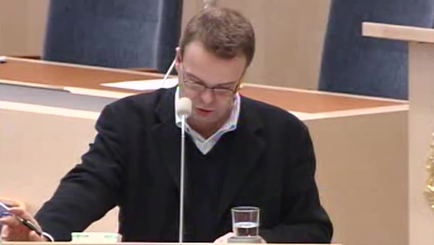 Stillbild från Interpellationsdebatt, Jobb för arbetslösa svenskar i Danmark