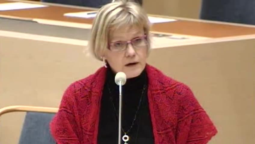 Stillbild från Interpellationsdebatt, Miljöaspekter i hamnstrukturen