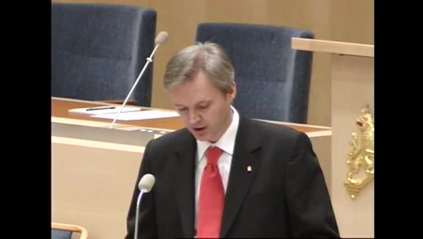 Stillbild från Interpellationsdebatt, Illegal rovdjursjakt med snöskoter