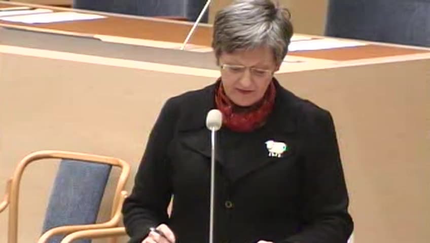 Stillbild från Interpellationsdebatt, Beslutsstöd om sjukskrivningar