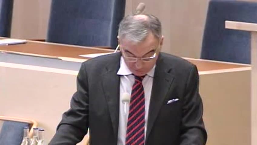 Stillbild från Interpellationsdebatt, Funktionshindrade elevers ekonomiska möjligheter att studera