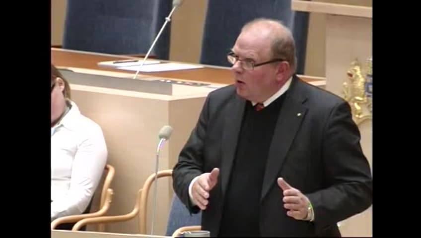 Stillbild från Interpellationsdebatt, Svenskt kärnbränsle till Sellafield