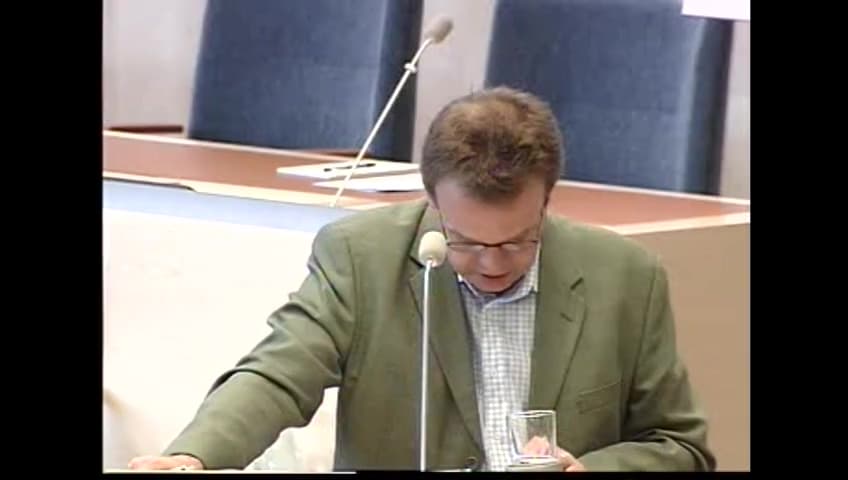 Stillbild från Interpellationsdebatt, Obligatorisk arbetslöshetsförsäkring