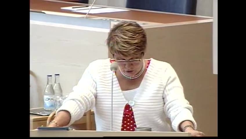 Stillbild från Interpellationsdebatt, Utförsäljning av sex statligt ägda bolag