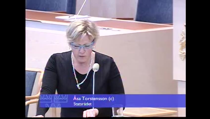 Stillbild från Interpellationsdebatt, Stopp för EU-bidrag till Nynäshamn
