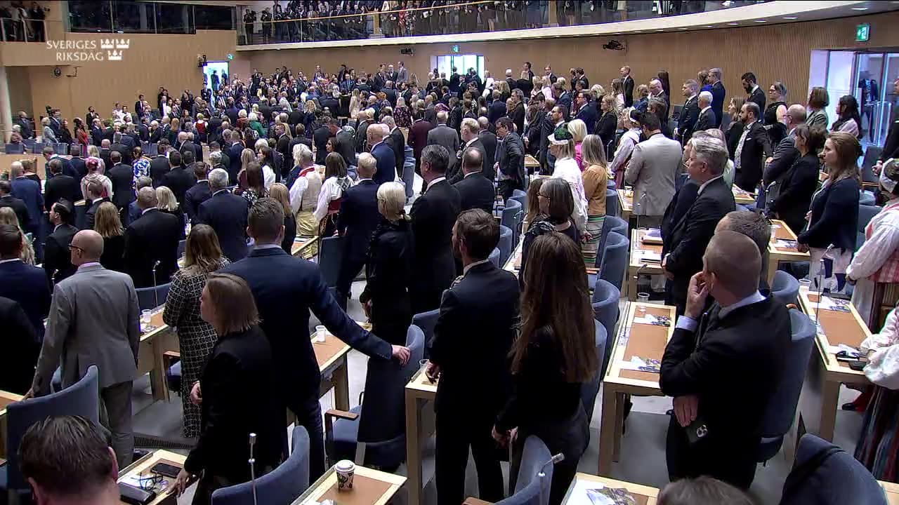Stillbild från Riksmötets öppnande, Riksmötets öppnande - teckenspråkstolkad