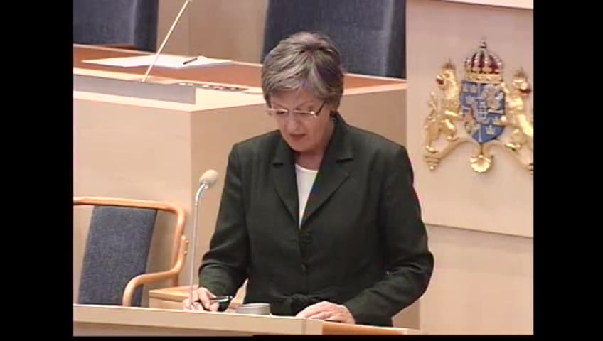 Stillbild från Interpellationsdebatt, Ansvarsfull arbetsgivarpolicy vid omorganisationen av Försäkringskassan