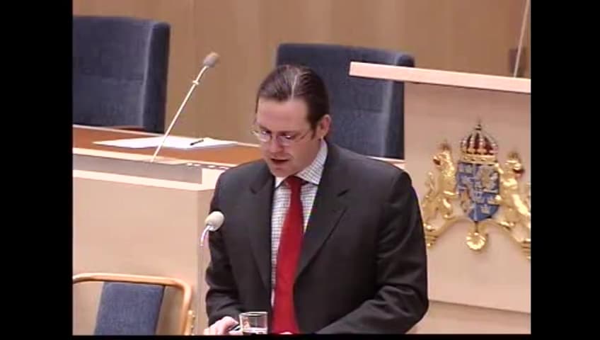 Stillbild från Interpellationsdebatt, Fördelningspolitik