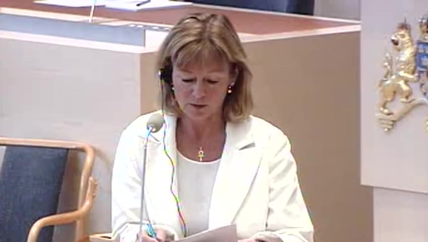 Stillbild från Interpellationsdebatt, Besparingar på En bok för alla 