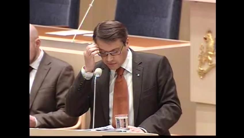 Stillbild från Interpellationsdebatt, Avskaffandet av stopplagen som hot mot svensk forskning och utbildning