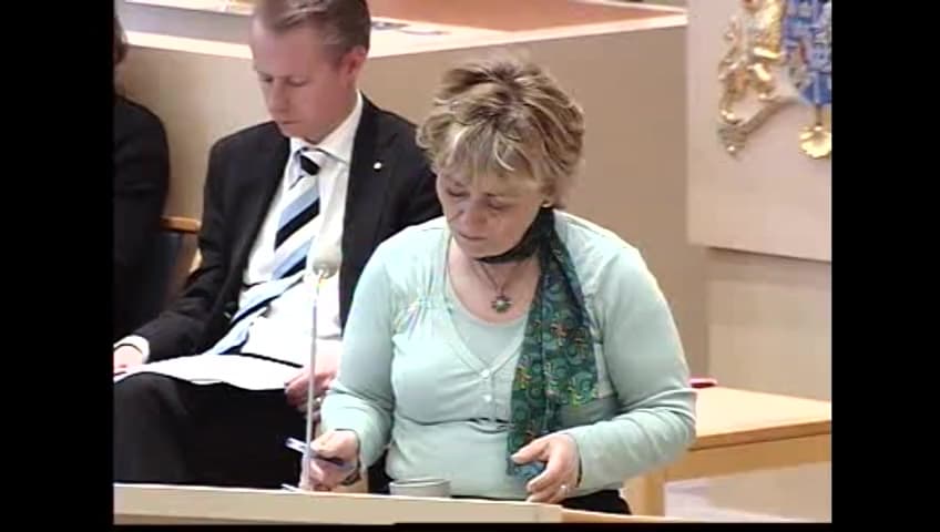 Stillbild från Interpellationsdebatt, Icke födda barns rättsskydd