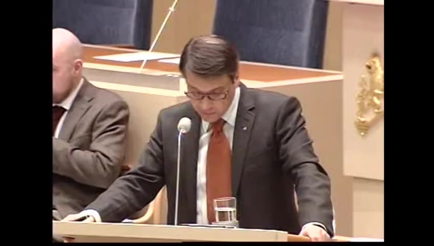 Stillbild från Interpellationsdebatt, Nedskärningarna på Universitetssjukhuset i Lund
