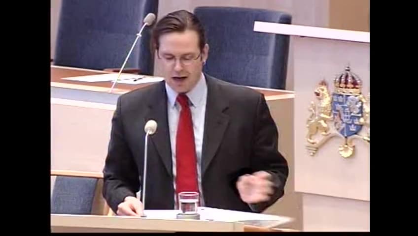 Stillbild från Interpellationsdebatt, Sveriges inställning till IMF:s och Världsbankens regelverk
