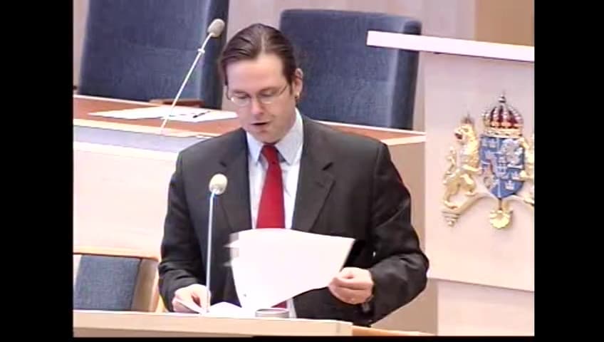 Stillbild från Interpellationsdebatt, Tonnageskatt