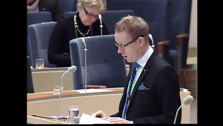 Stillbild från Interpellationsdebatt, Insyn i processen i utlänningsärenden