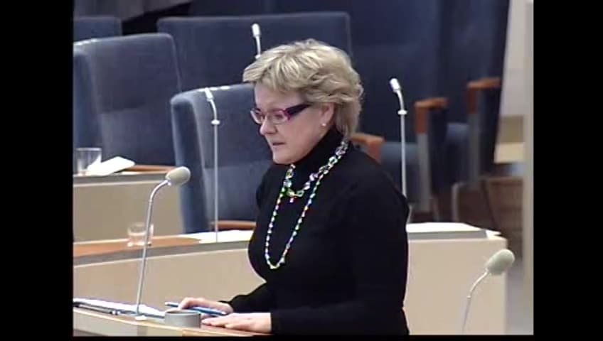 Stillbild från Interpellationsdebatt, Klimatsituationen och åtgärder mot tung trafik på vägarna