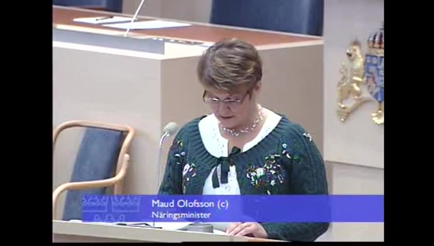 Stillbild från Interpellationsdebatt, Omställningsarbetet i Östersund
