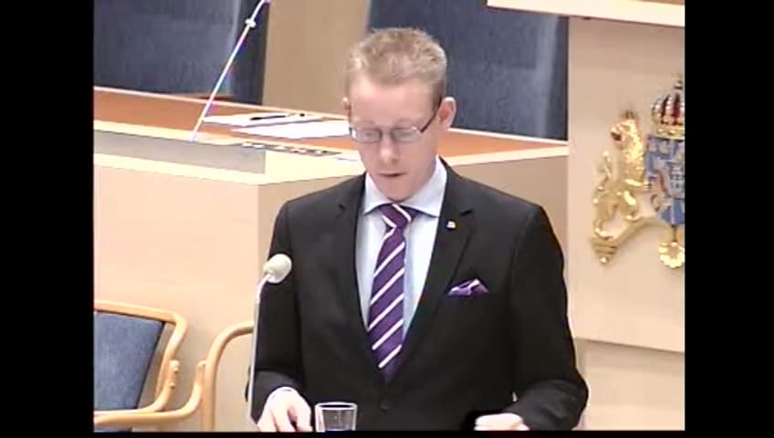 Stillbild från Interpellationsdebatt, Nedskärning av tillsynen av den sociala barn- och ungdomsvården 