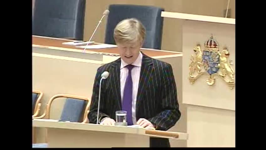 Stillbild från Interpellationsdebatt, Regeringens begäran om fler utsläppsrätter från EU-kommissionen
