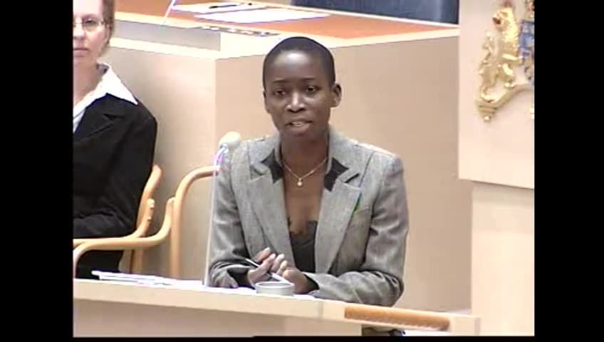 Stillbild från Interpellationsdebatt, Genusarbetet i regeringen