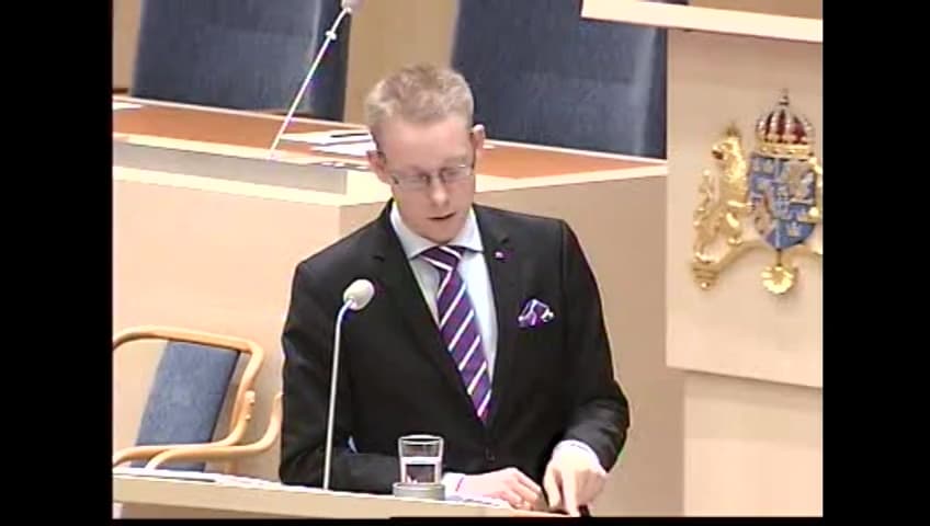 Stillbild från Interpellationsdebatt, Ensamkommande barn