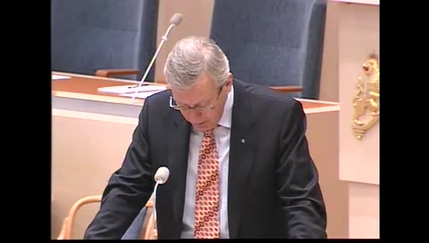 Stillbild från Interpellationsdebatt, Statens aktieinnehav i Nordea och Telia Sonera