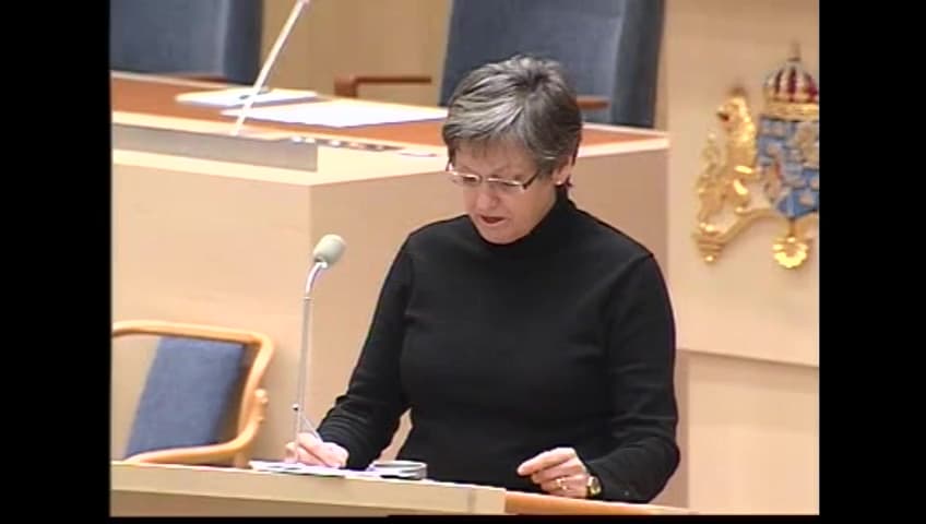 Stillbild från Interpellationsdebatt, Arbetsgivarens medfinansiering av sjukpenningkostnaderna och ansvaret för rehabiliteringsutredning