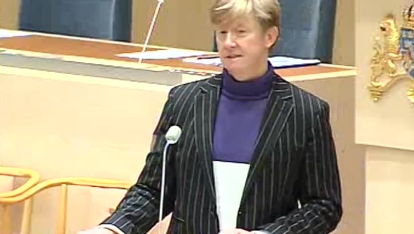 Stillbild från Interpellationsdebatt, Förbud mot fosfater i tvätt- och rengöringsmedel