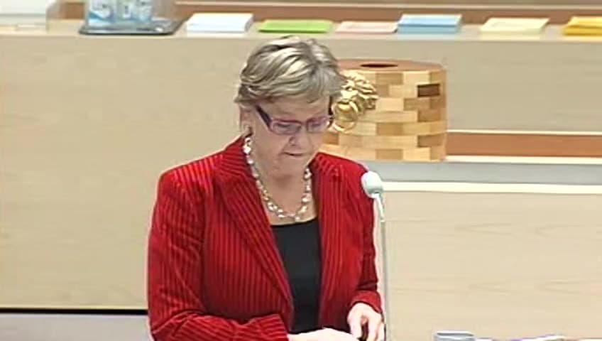 Stillbild från Interpellationsdebatt, Tidtabell för utbyggnad av E 22