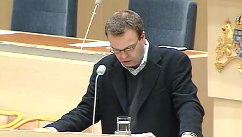 Stillbild från Interpellationsdebatt, Förebyggande arbetsmiljöarbete