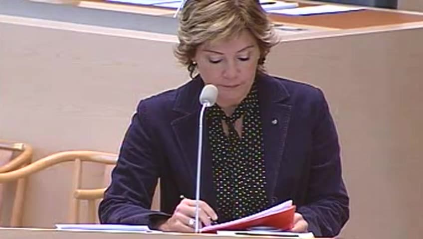 Stillbild från Interpellationsdebatt, Försörjningsstödet och a-kassan